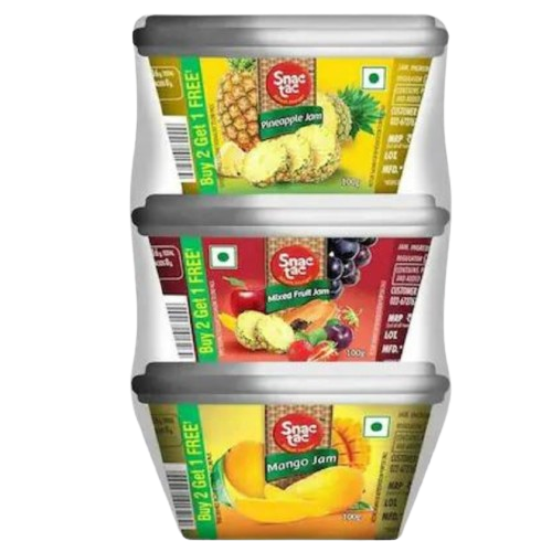 Snac tac 3 in 1 Pineapple, Mango and Mixed Fruit Jam 100 g (Buy 2 Get 1 Free)