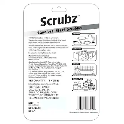 Scrubz Stainless Steel Scrubber - Image 2