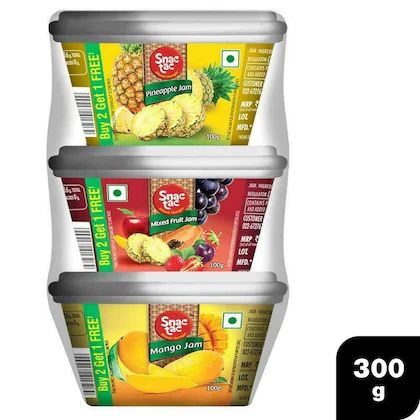 Snac tac 3 in 1 Pineapple, Mango and Mixed Fruit Jam 100 g (Buy 2 Get 1 Free) - Image 6